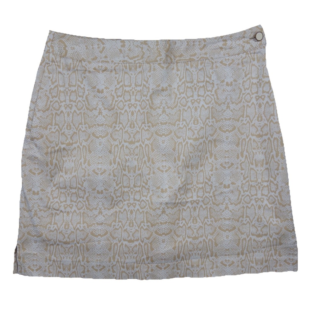 EP Pro Golf Skort Womens 8 Tan Snakeskin Print Active Athletic Tennis Mini Skirt